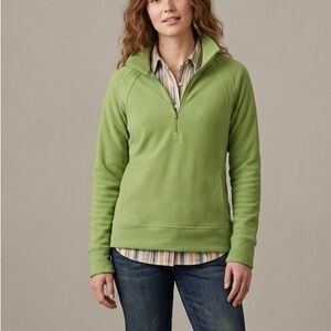 Columbia Womens Kiwi Green Fleece 1/2 Zip Pullover Sweatshirt